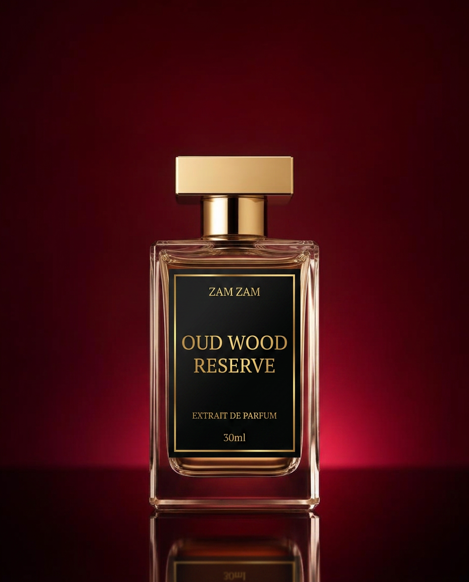 Oud Wood Reserve fragrance bottle